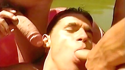 Horny slut takes a huge cock in her mouth