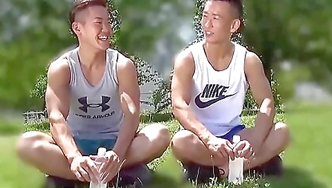 Asian milf gets fucked by two