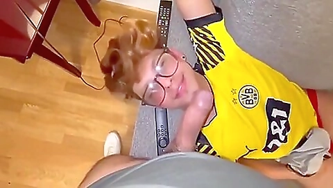 Sexy blonde babe fucked by a dildo and boyfriend